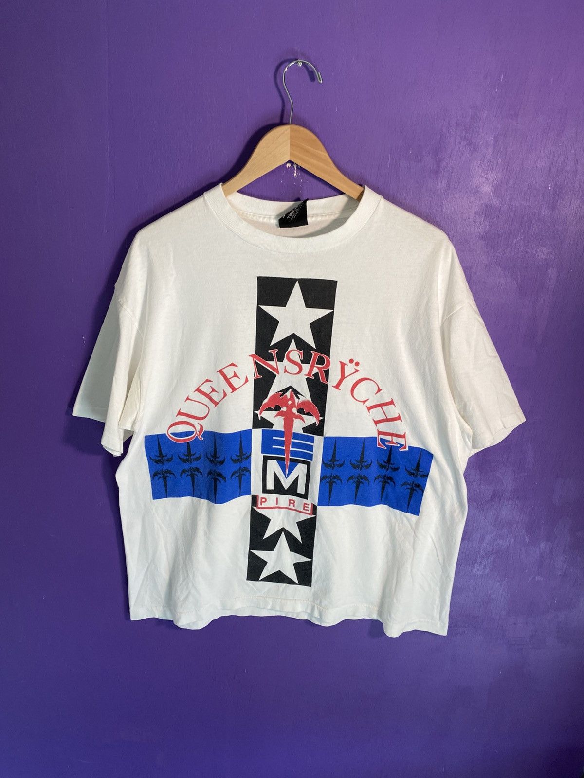 Band Tees Vintage 90s Queensryche Pire tour tee Size US XL / EU 56 / 4 - 1 Thumbnail