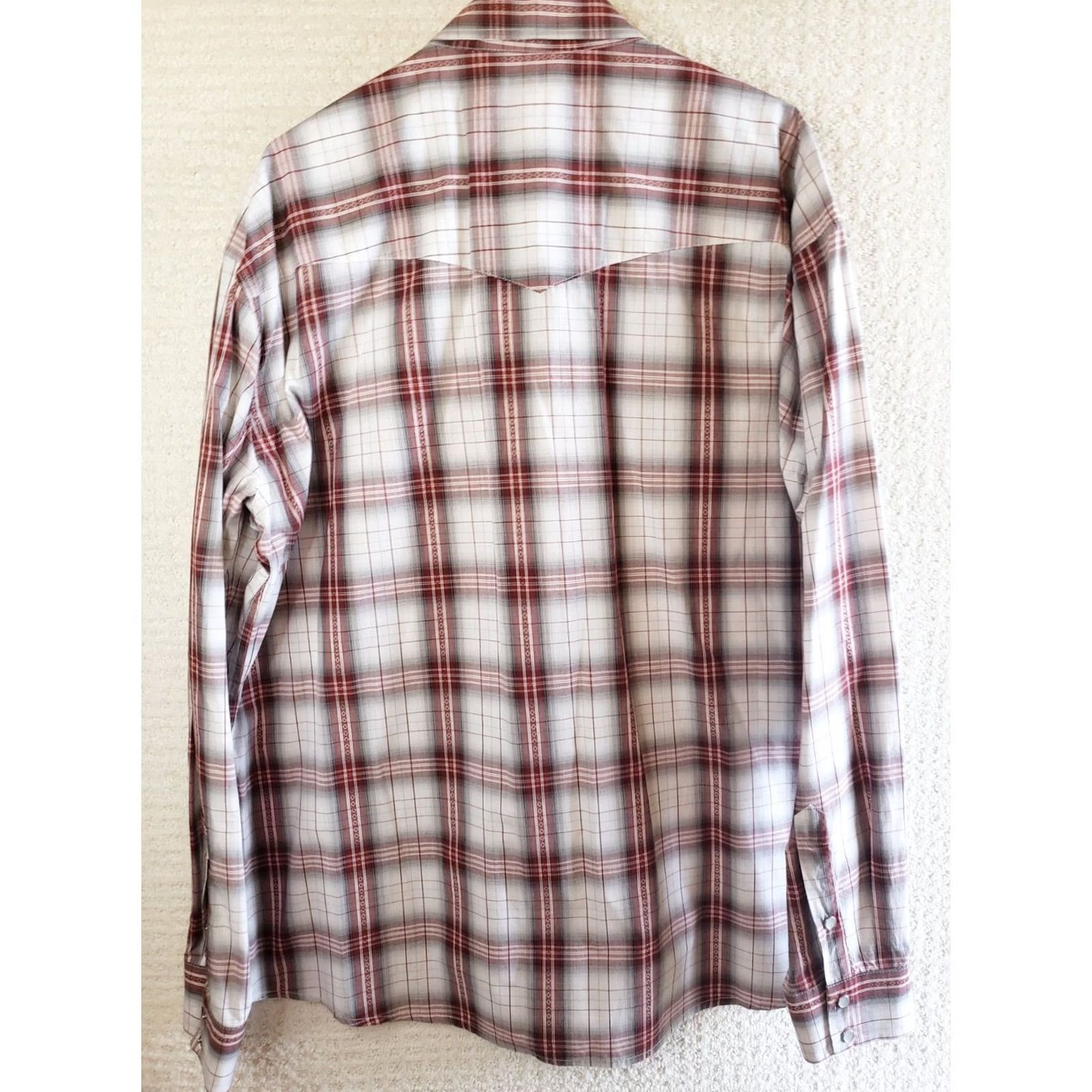 Vintage VINTAGE? No — actually Western Pearl Snap Long Sleeve Plaid Shirt Men 2XL Red Blue Pearl Snap Buttons Button-Up Collared Casual Workwear Size US XXL / EU 58 / 5 - 5 Thumbnail