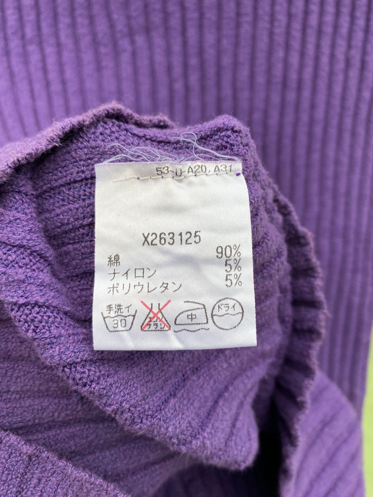 Yohji Yamamoto Yohji Yamamoto D’URBAN A.A.R Vintage Ribbed Purple Knit Tee Size ONE SIZE - 14 Thumbnail