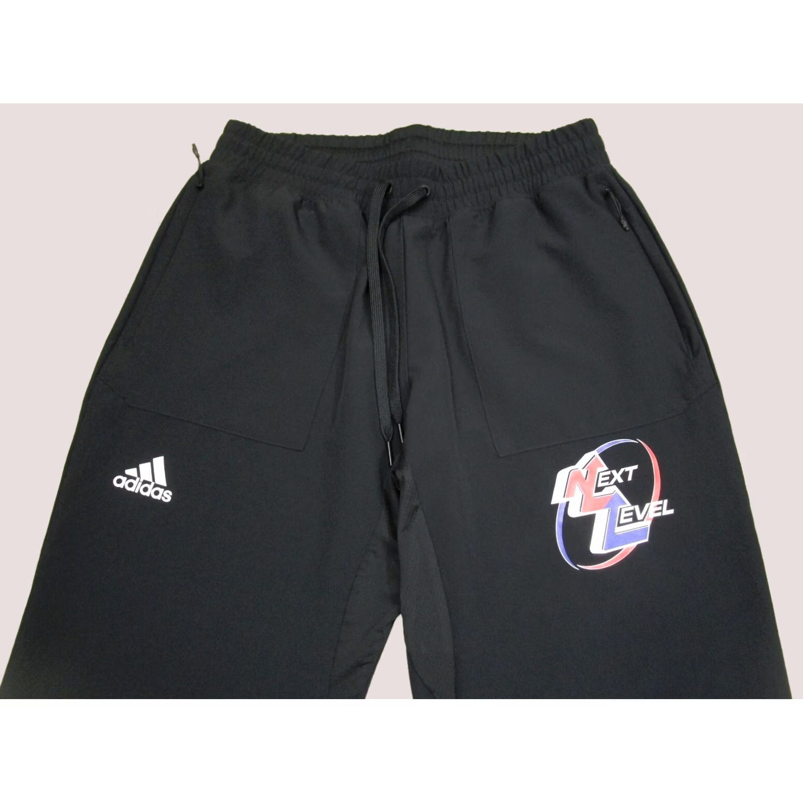 Adidas Adidas Track Pants Women L Black Windbreaker Gym Run Basketball Pockets Loose Fit Size 36" / US 14 / IT 50 - 1 Thumbnail