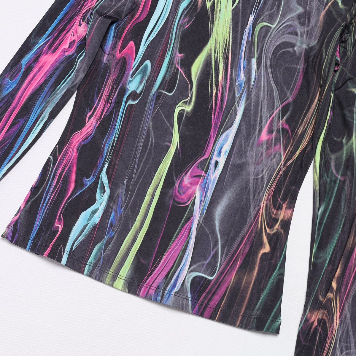 Roberto Cavalli Roberto Cavalli Vintage Liquid Multicolour Top Longsleeve Size XS / US 0-2 / IT 36-38 - 6 Thumbnail