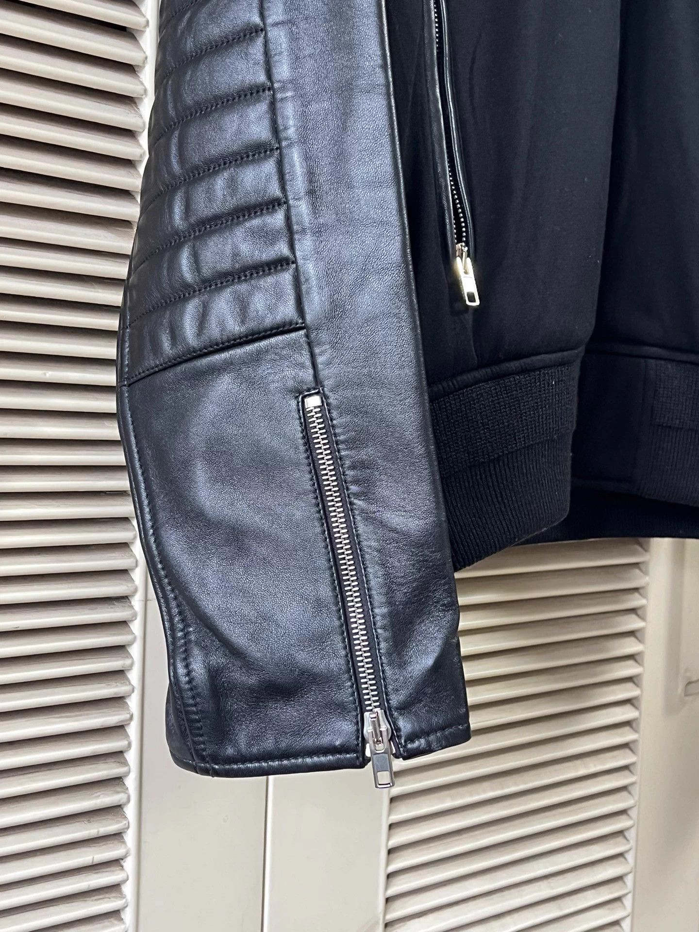 Givenchy Givenchy Men's Black Leather Panels Hooded Jacket 48 Size US M / EU 48-50 / 2 - 5 Thumbnail