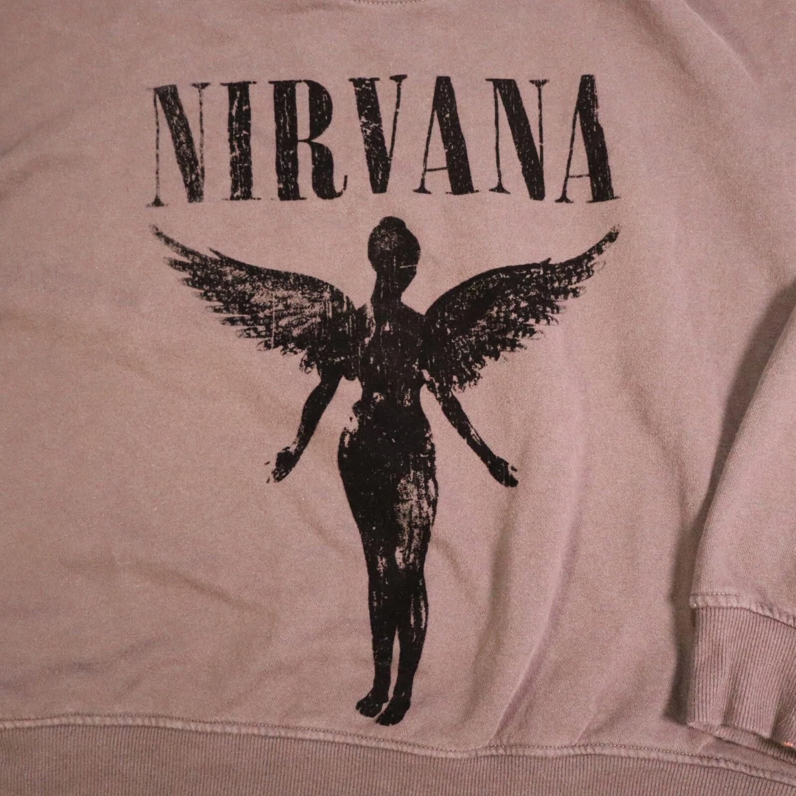 H&M H&M Nirvana Oversized Sweater Grey Medium Adult READ Size M / US 6-8 / IT 42-44 - 1 Thumbnail