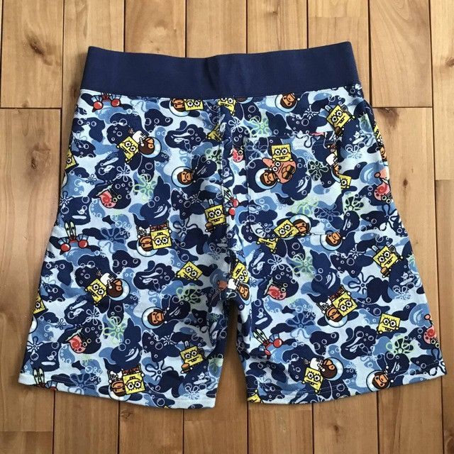 Bape × Nickelodeon BAPE × Spongebob Milo sweat shorts a bathing ape ★size L Size US 34 / EU 50 - 3 Thumbnail