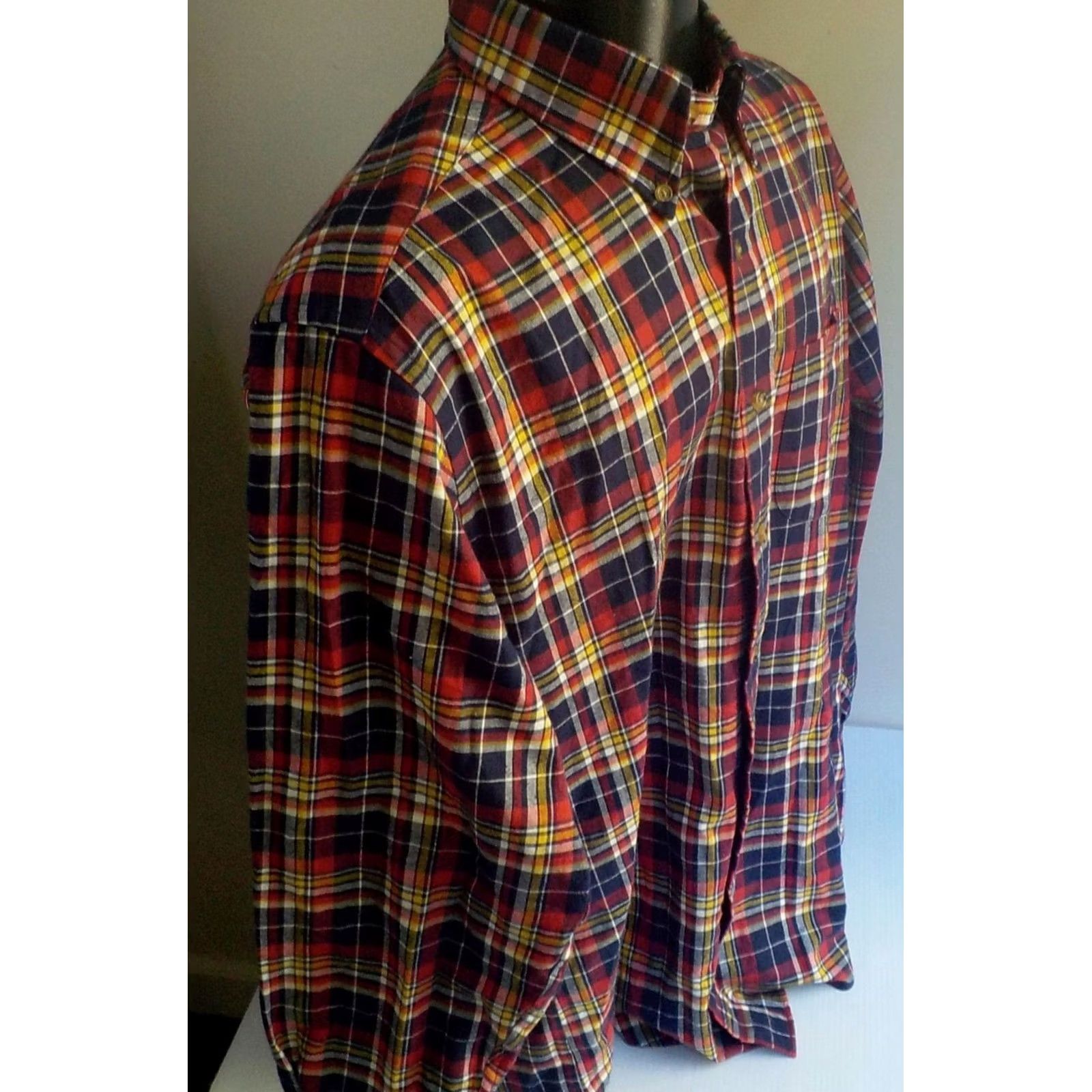 Brooks Brothers Brooks Brothers Button-Down Shirt LS All Cotton Plaid Red/Navy/Yellow/White M Mens Size US M / EU 48-50 / 2 - 3 Thumbnail