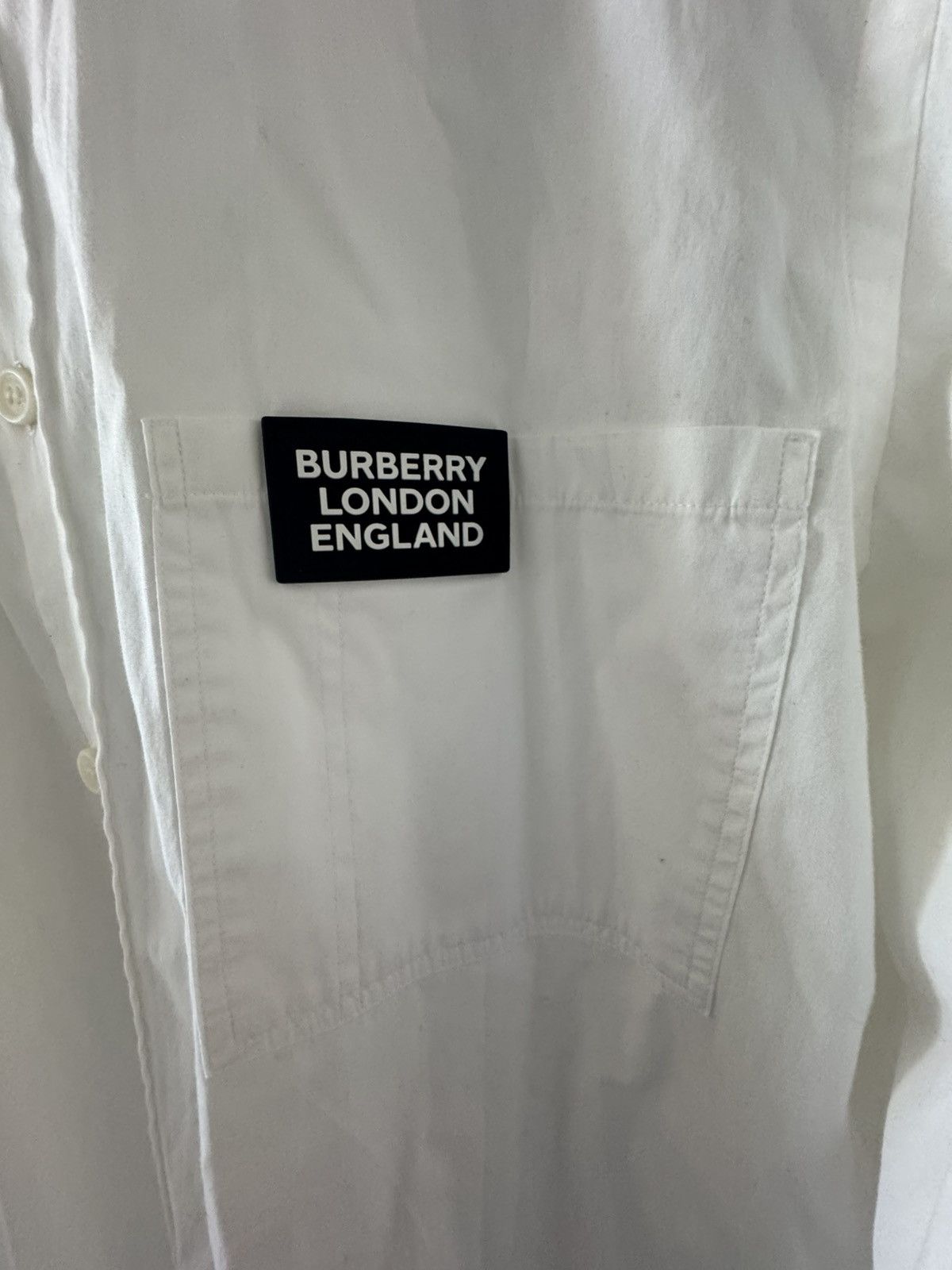 Burberry Burberry pocket logo long sleeve white shirt Size US L / EU 52-54 / 3 - 2 Thumbnail