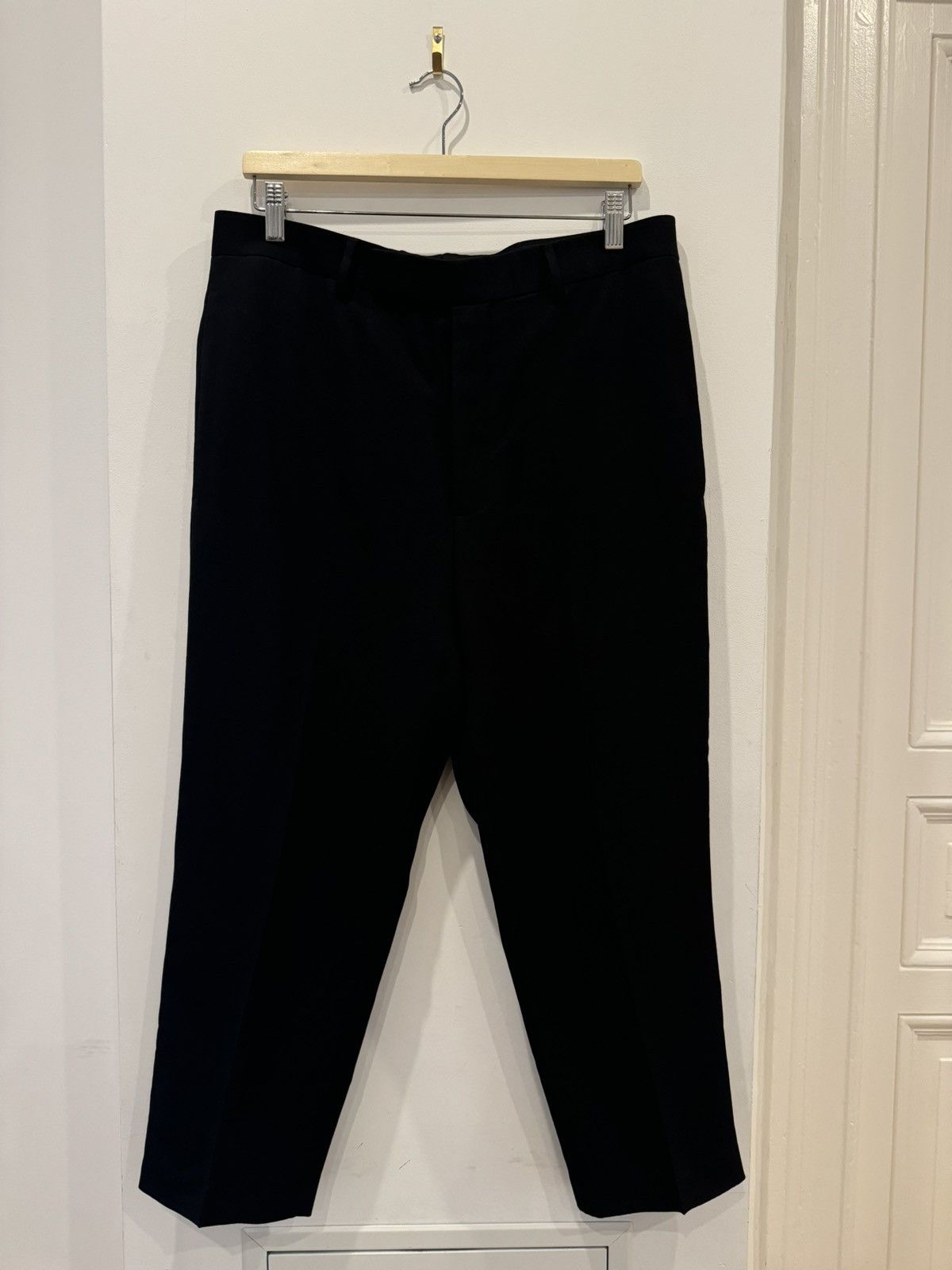 Rick Owens Cropped Astiare Wool Viscose crepe pants 48 Size US 31 - 1 Thumbnail