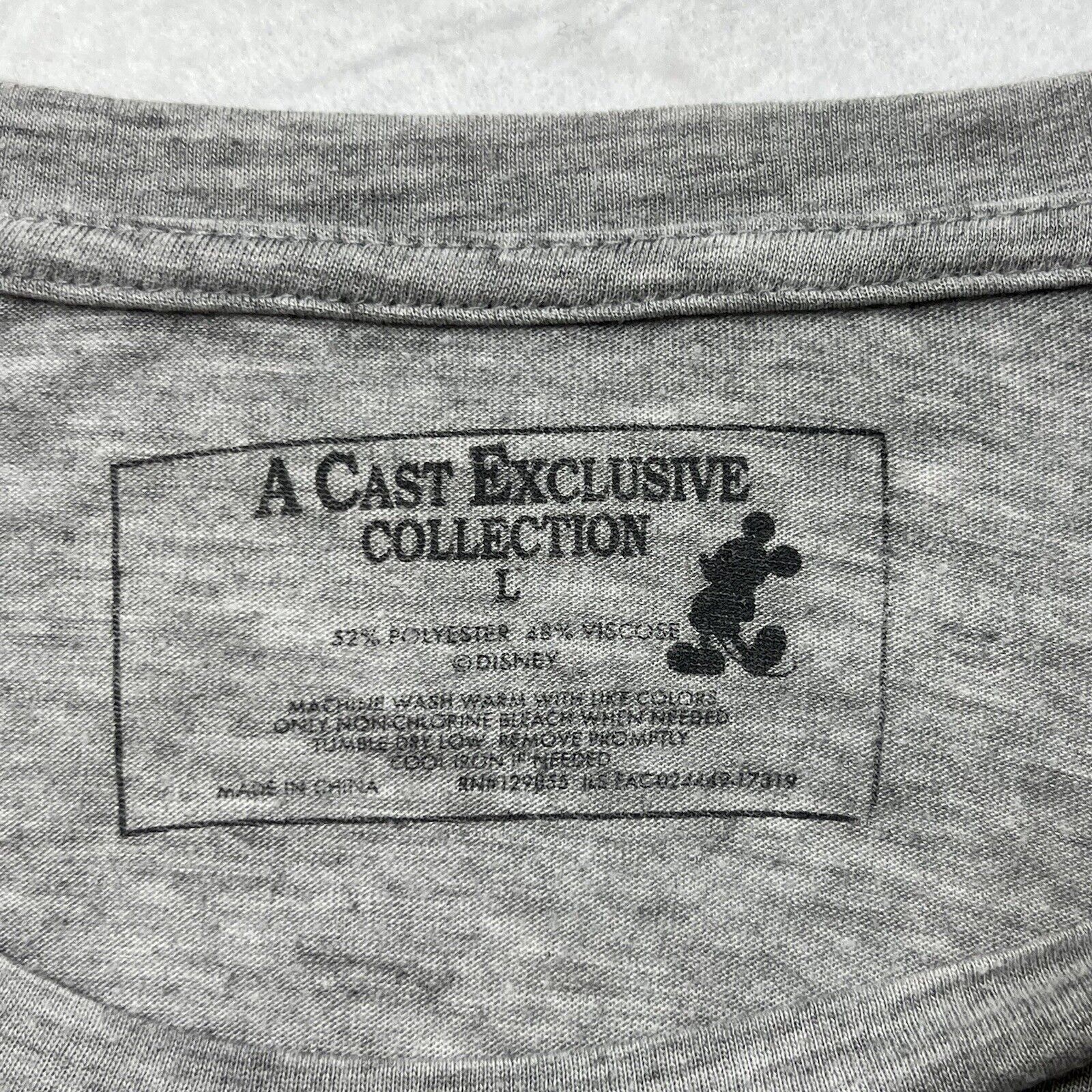 Disney Disney Cast Exclusive Collection Large Gray Floral T Shirt Size L / US 10 / IT 46 - 8 Thumbnail