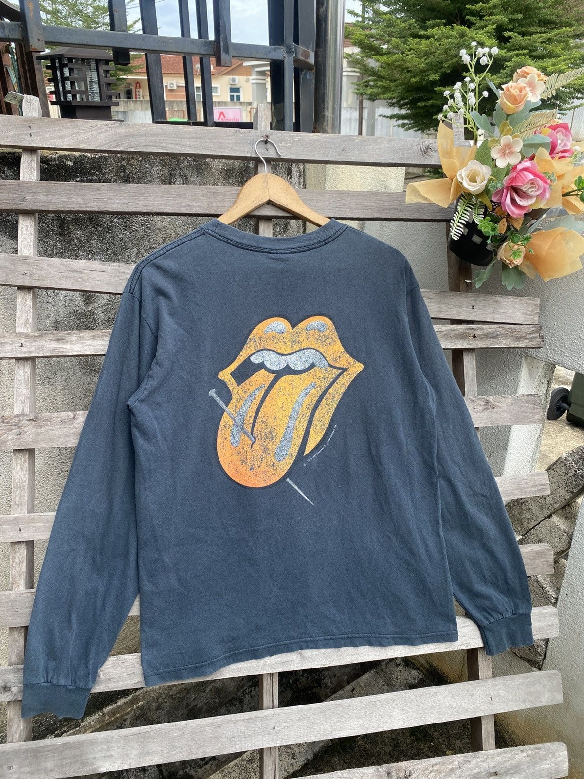 Band Tees Vintage Sunfaded Rolling Stones Long Sleeve Tshirt Size US M / EU 48-50 / 2 - 2 Thumbnail