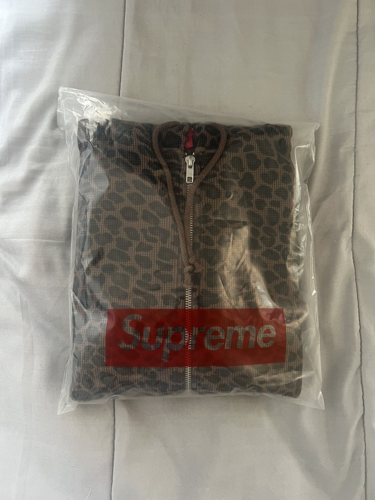 Supreme Supreme Hooded Zip Up Thermal Leopard Size Medium