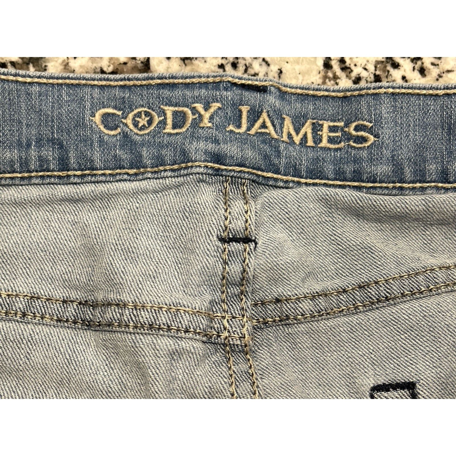 Cody James Cody James Core Jeans Mens 36 Regular Blue Denim Bootcut 5-Pocket Zipper Button Distressed Comfortable Western Regular Fit Size US 36 / EU 52 - 3 Thumbnail