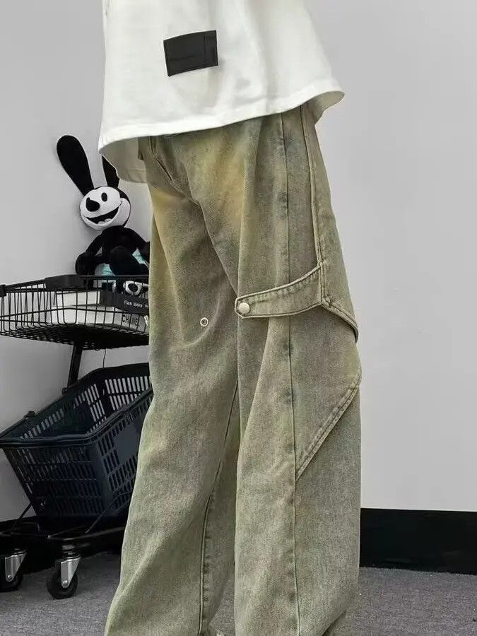 Japanese Brand × Jean Retro loose straight leg wide leg jeans Size US 32 / EU 48 - 4 Thumbnail