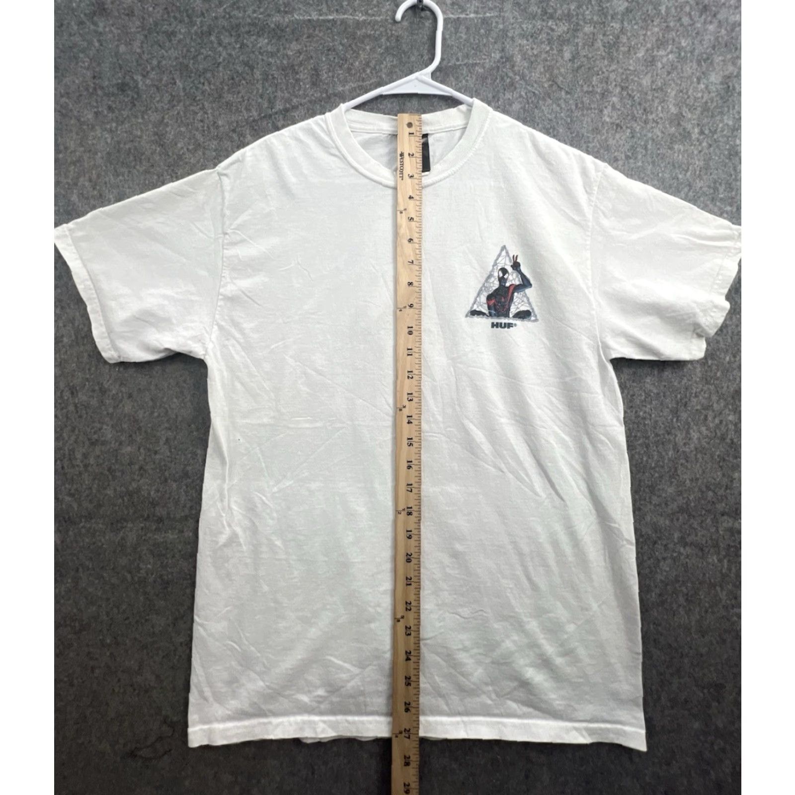 Huf VINTAGE HUF Marvel Comics White Graphic Spiderman Miles Morales T-Shirt Mens M Regular Crew Neck Short Sleeve Cotton Size US M / EU 48-50 / 2 - 3 Thumbnail