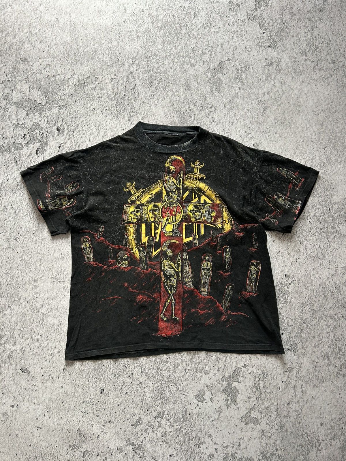 Band Tees Vintage 1991 Slayer Seasons in the Abyss All Over Print tee Size US L / EU 52-54 / 3 - 1 Thumbnail