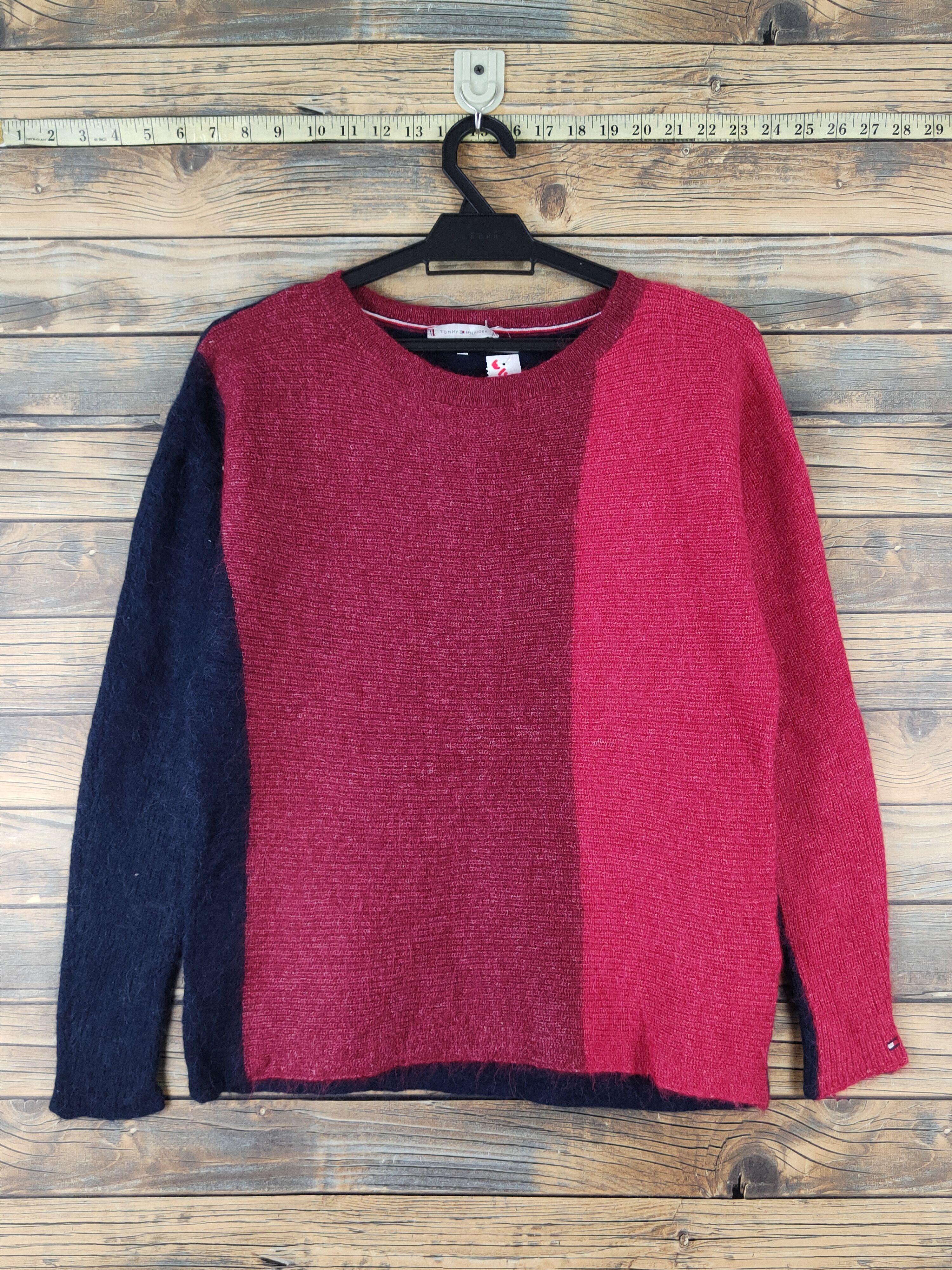 Homespun Knitwear × Tommy Hilfiger × Vintage Tommy Hilfiger Red Navy Knitwear Sweatshirts #W1450 Size US S / EU 44-46 / 1 - 1 Thumbnail
