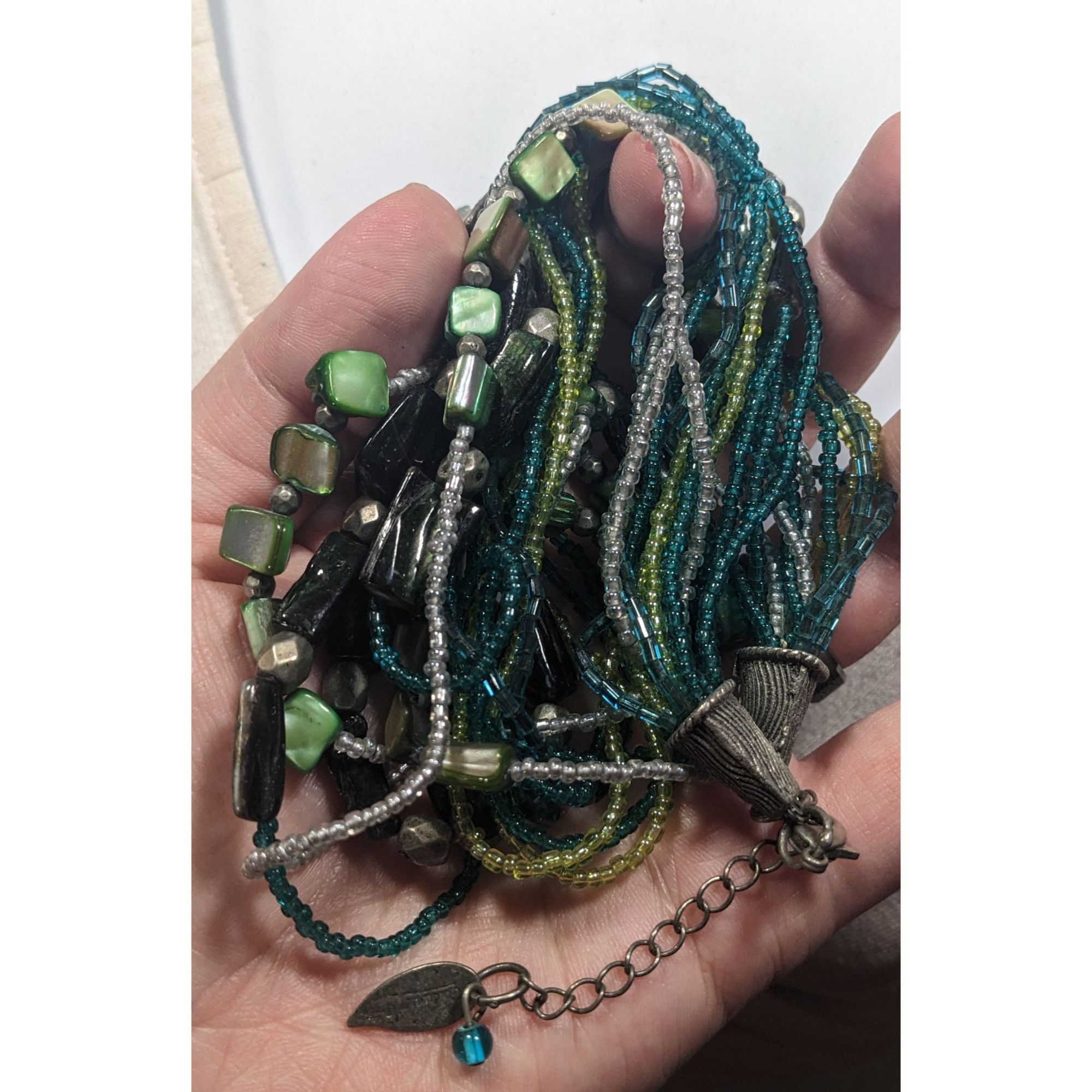 Coldwater Creek Coldwater Creek Mermaidcore Green And Blue Glass And Shell L Size ONE SIZE - 5 Thumbnail