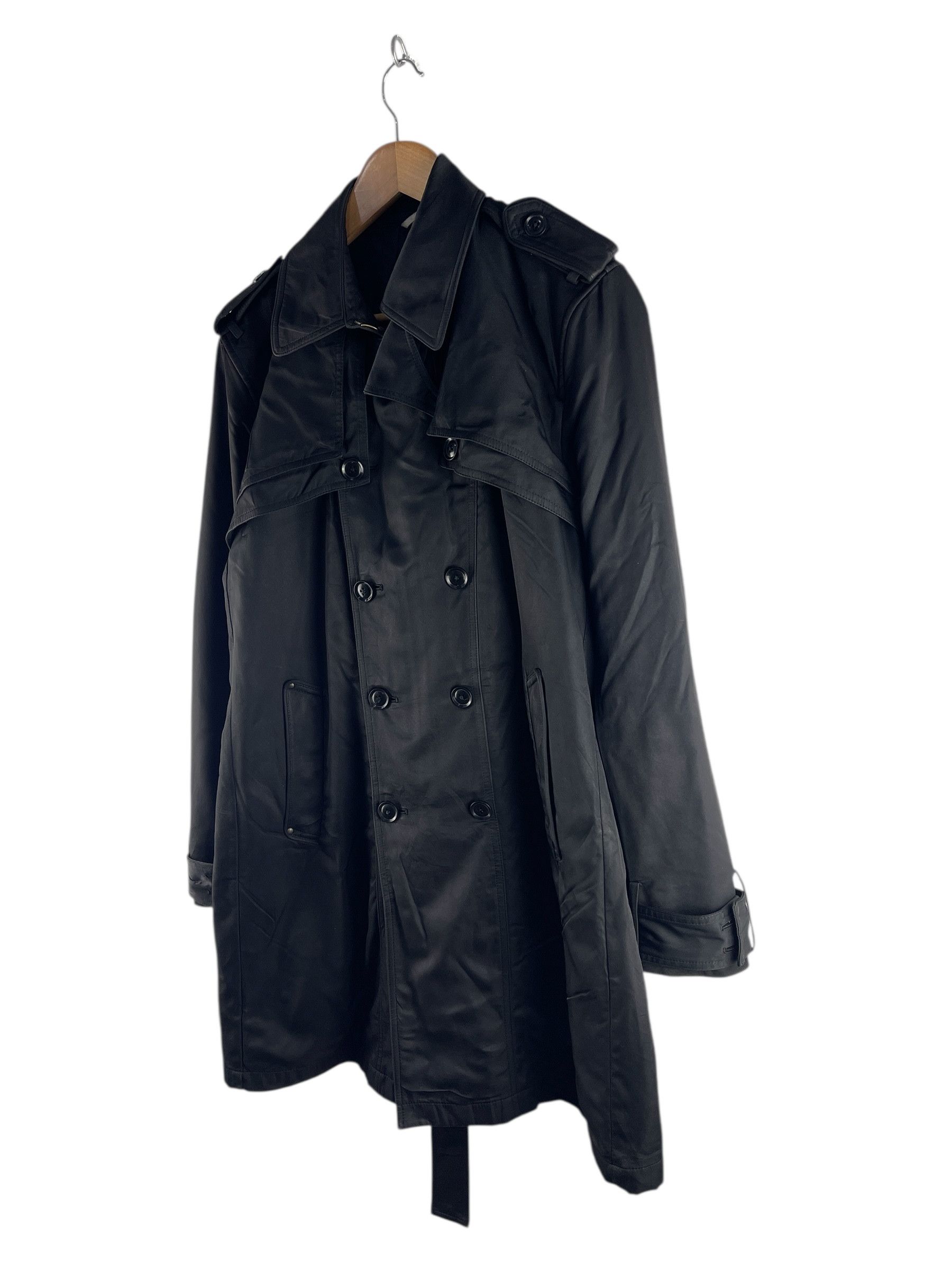 semanticdesign Semanticdesign Black Double-Breasted Trench Coat Jacket Size US M / EU 48-50 / 2 - 5 Thumbnail