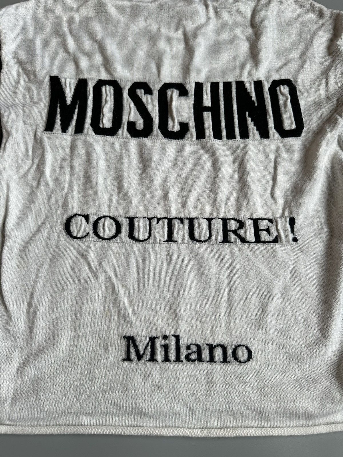 Moschino Moschino Couture Reversible Logo Wool Sweater Size US 4/I 38 Size S / US 4 / IT 40 - 8 Thumbnail