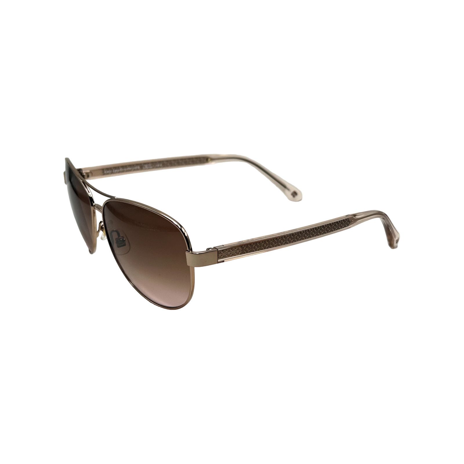 Kate Spade Kate Spade Aviator Sunglasses Rose Gold Gradient Amber Lens Size ONE SIZE - 2 Thumbnail