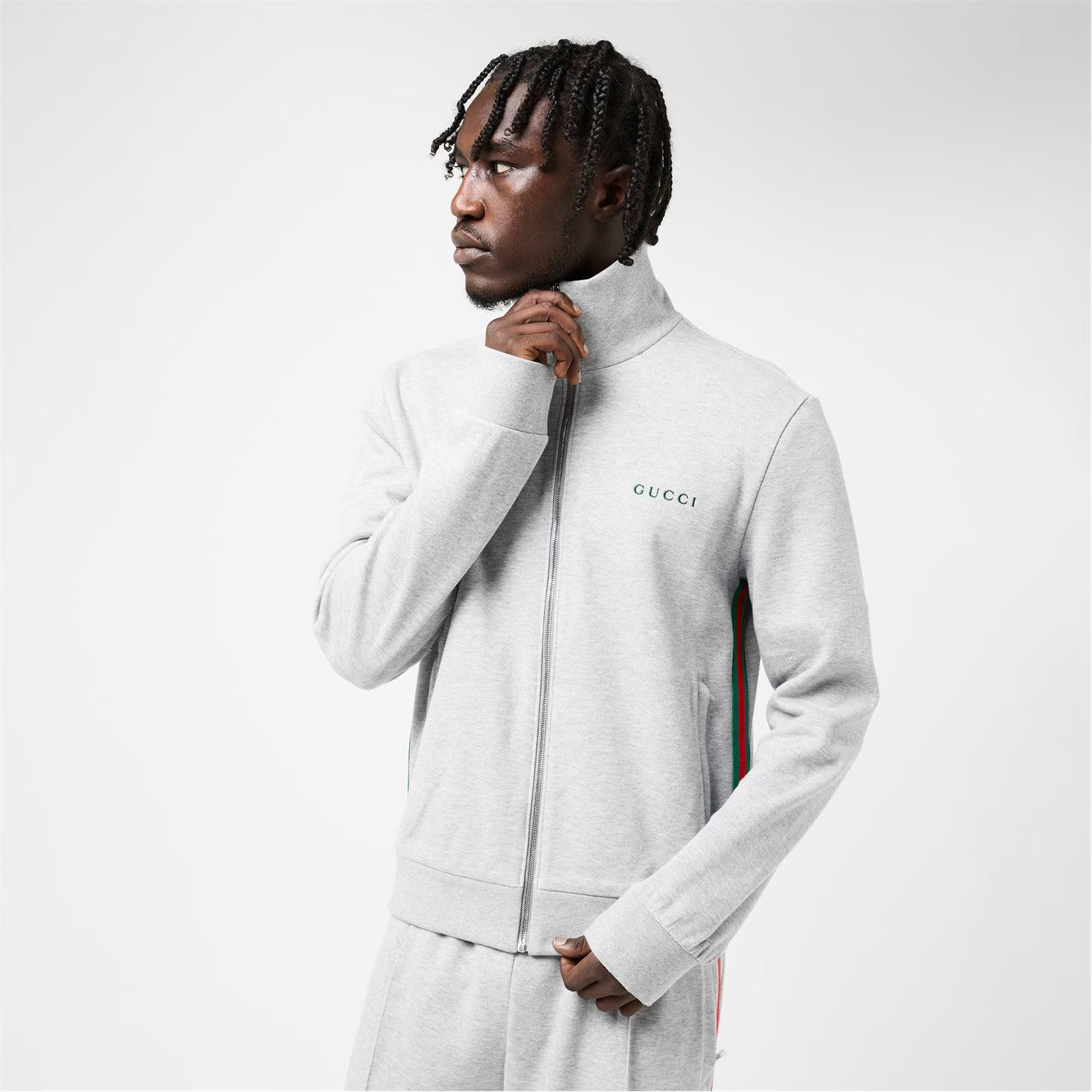 Gucci o1g2r1mq0426 Full Zip Fleece Jacket in Grey Size US XL / EU 56 / 4 - 3 Thumbnail