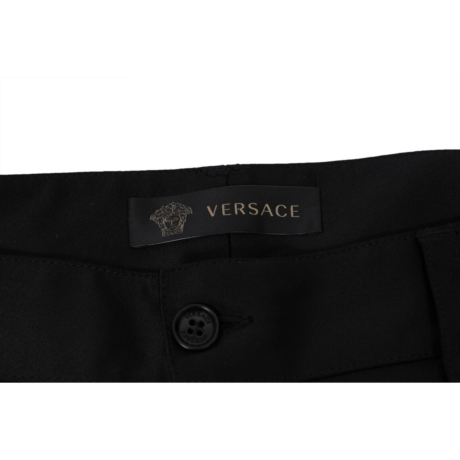 Versace Cargo Pocket Pants IT 50 Black Silk Trousers Size US 34 / EU 50 - 7 Thumbnail