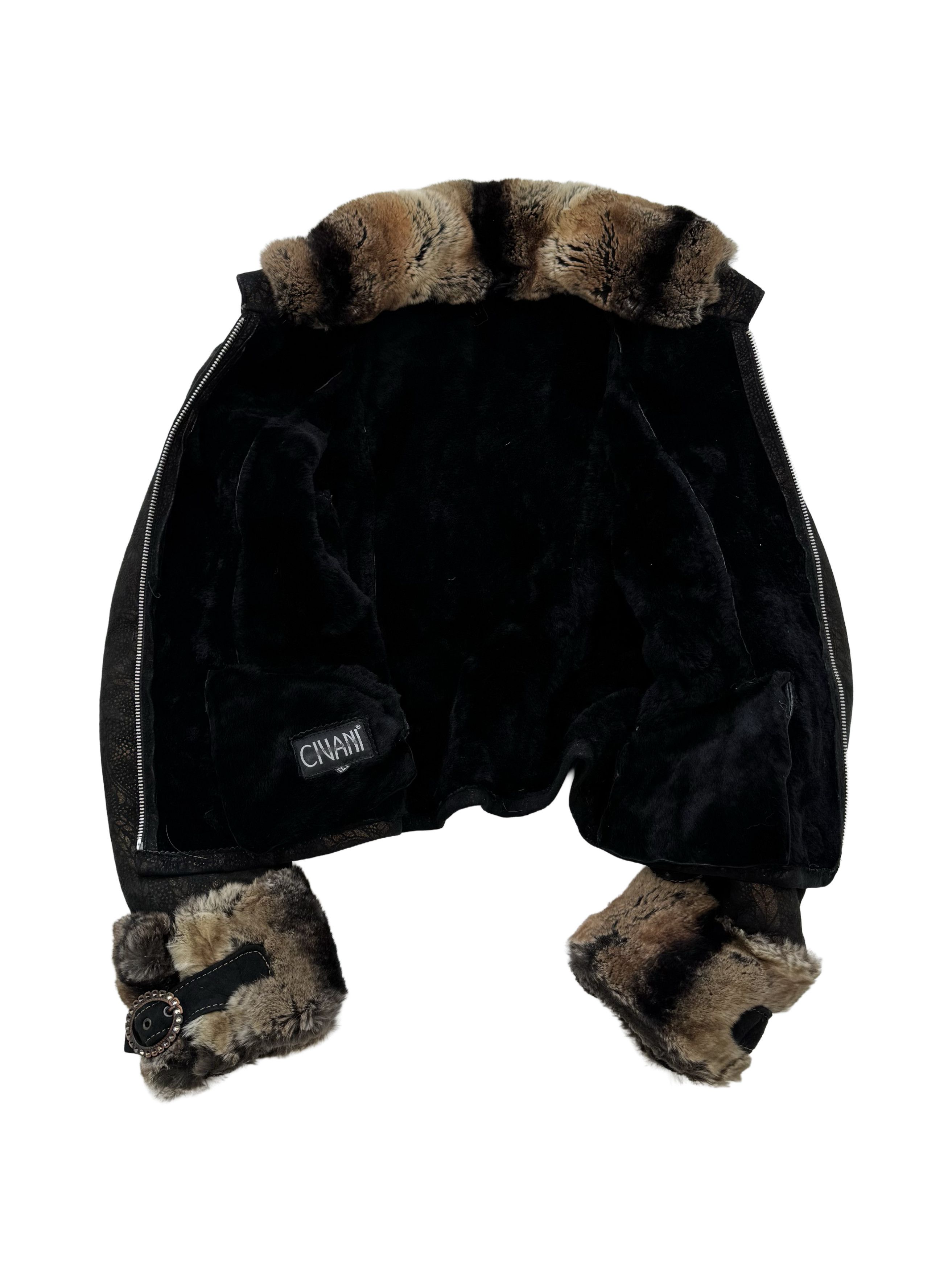 Vintage Vintage Real Sheepskin Cropped Jacket With Straps Size L / US 10 / IT 46 - 12 Thumbnail