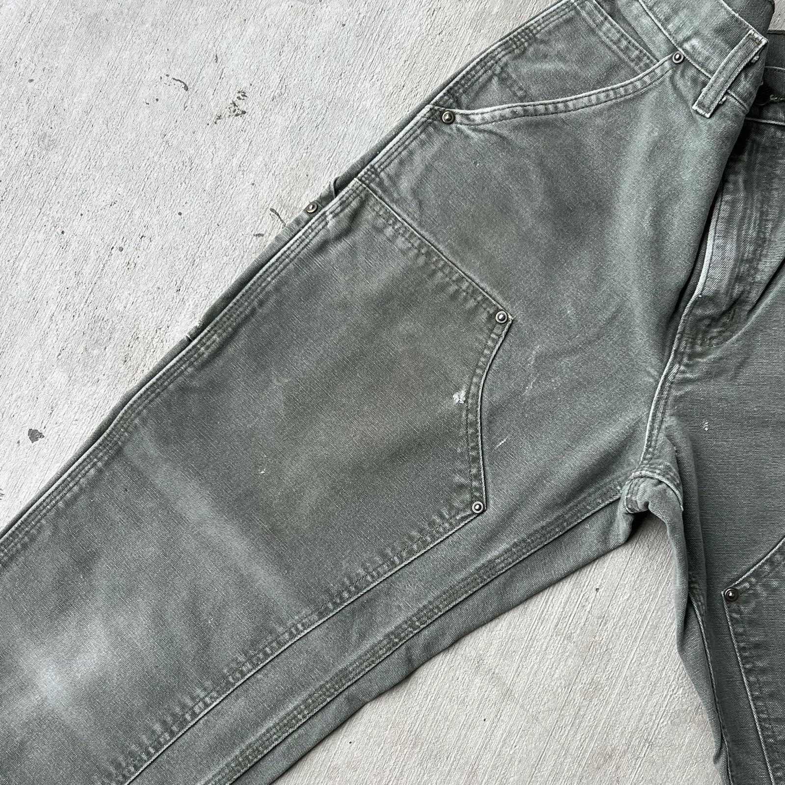 Carhartt × Vintage Carhartt faded green double knee work wear carpenter pants Size US 28 / EU 44 - 8 Thumbnail