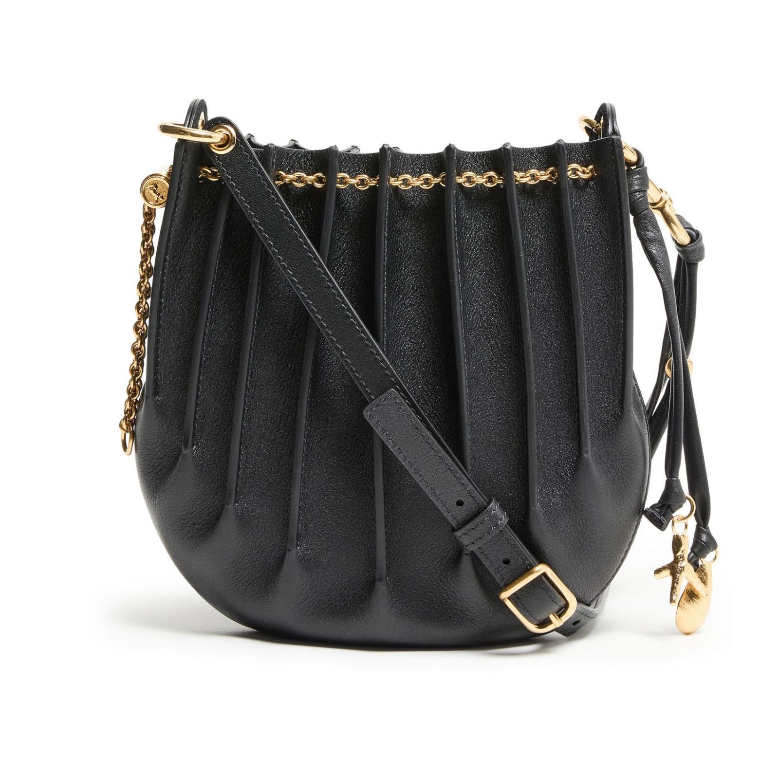 Chloe Sea Treasures Black Leather Shoulder Bag New & Authent