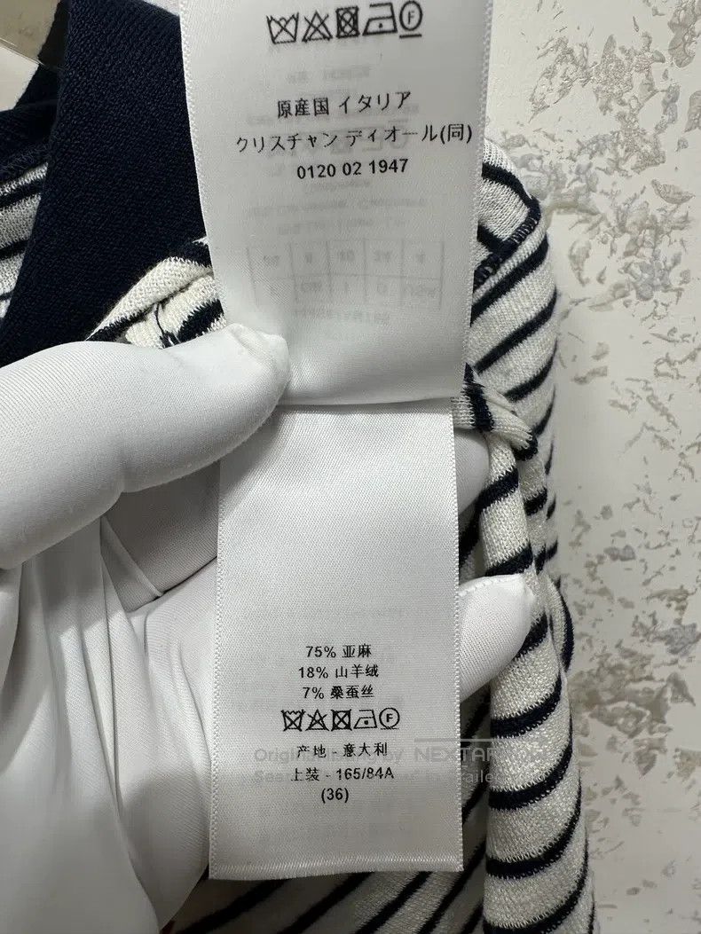 Dior Dior 24 autumn and winter new striped navy collar knitted Size XS / US 0-2 / IT 36-38 - 5 Thumbnail