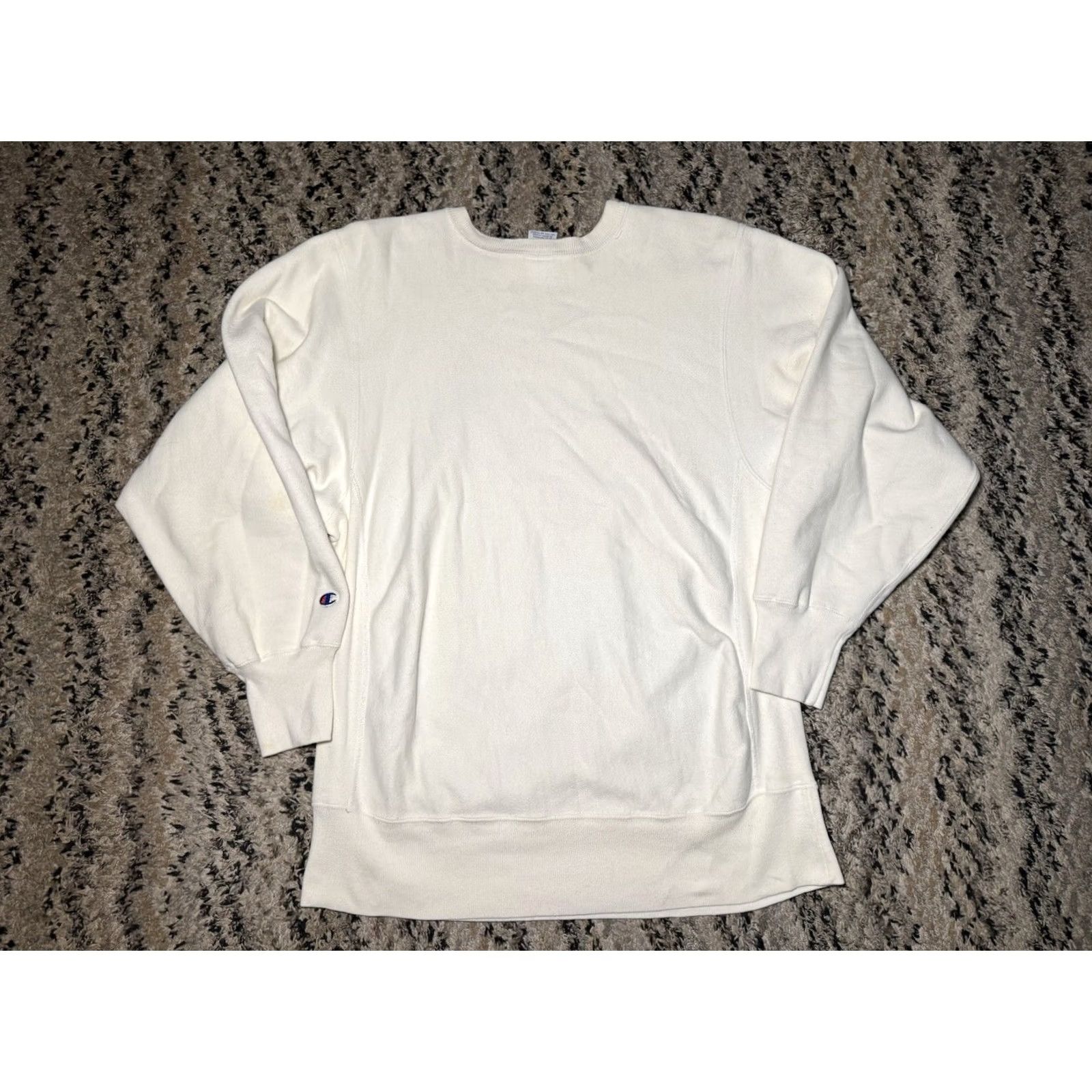 Champion VINTAGE Champion Reverse Weave Sweatshirt Unisex Adults XL Beige 80s 90s University Oil Of Olay Makeup Cosmetics Pullover Crew Neck Long Sleeve Size US XL / EU 56 / 4 - 5 Thumbnail