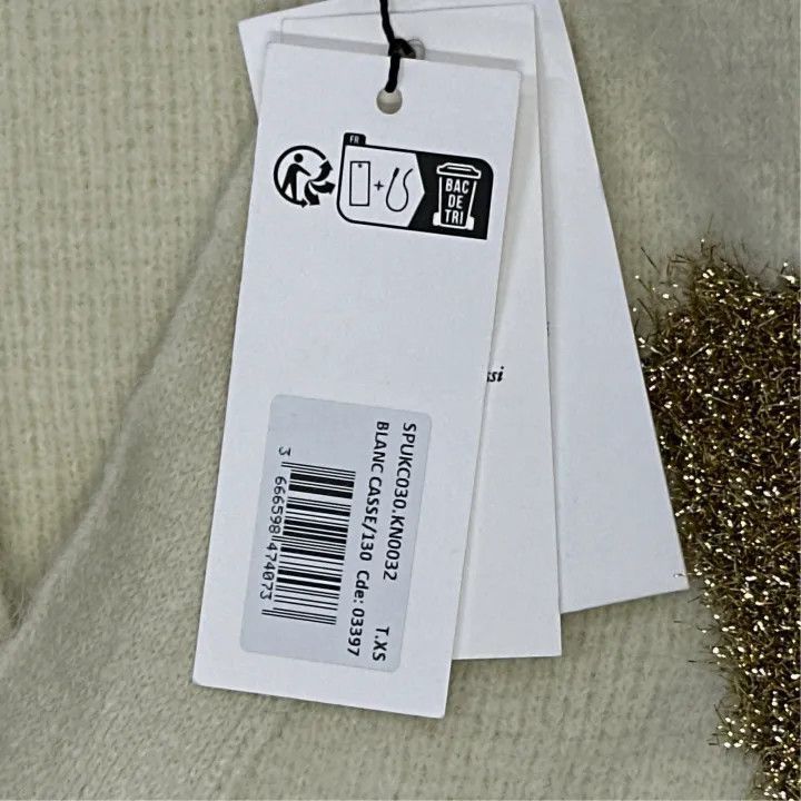 AMI AMIPARIS Gold Heart Alpaca Cardigan Sweater -2507 Size US XS / EU 42 / 0 - 4 Thumbnail
