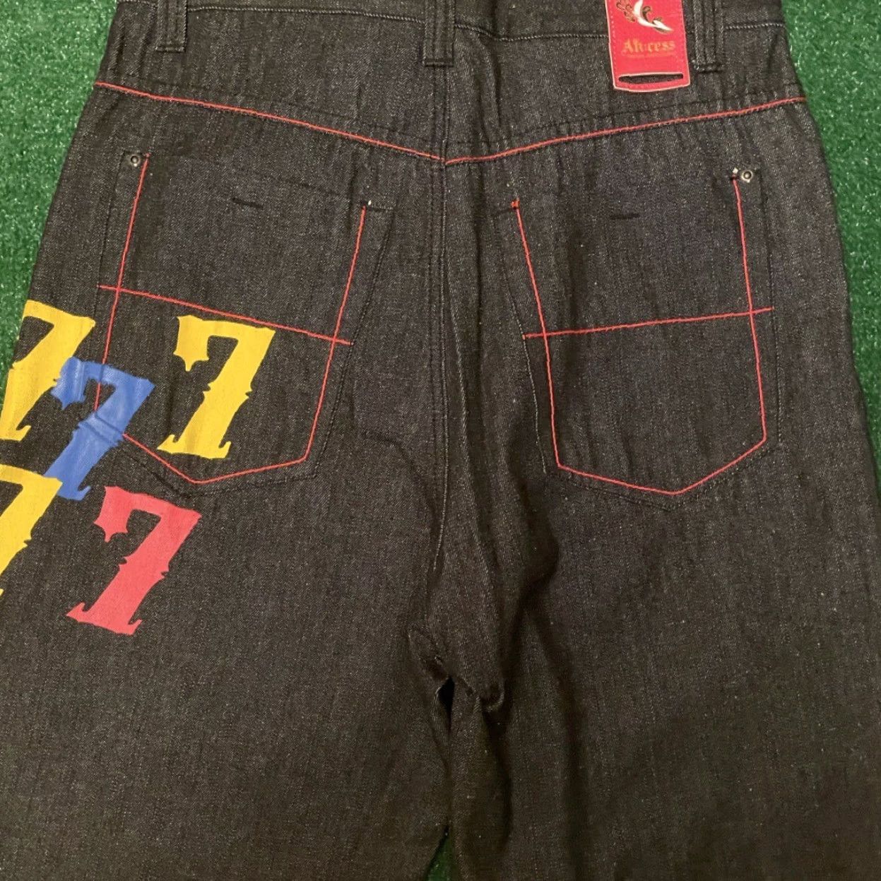 Vintage VINTAGE Akcess 777 Baggy Jeans Men 34 Dark Wash Grunge Skater Y2K Wide-Leg Rare Size US 34 / EU 50 - 3 Thumbnail