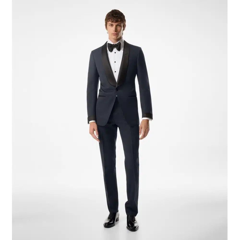 Tom Ford o1loc1c1025 2EYHT1 Wool Mohair O’connor Tuxedo Suit in Blue Size US M / EU 48-50 / 2 - 3 Thumbnail