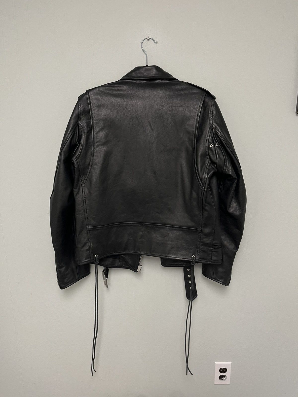 Blk Dnm Leather jacket 15. Biker jacket. Size 48 medium Size US M / EU 48-50 / 2 - 11 Thumbnail