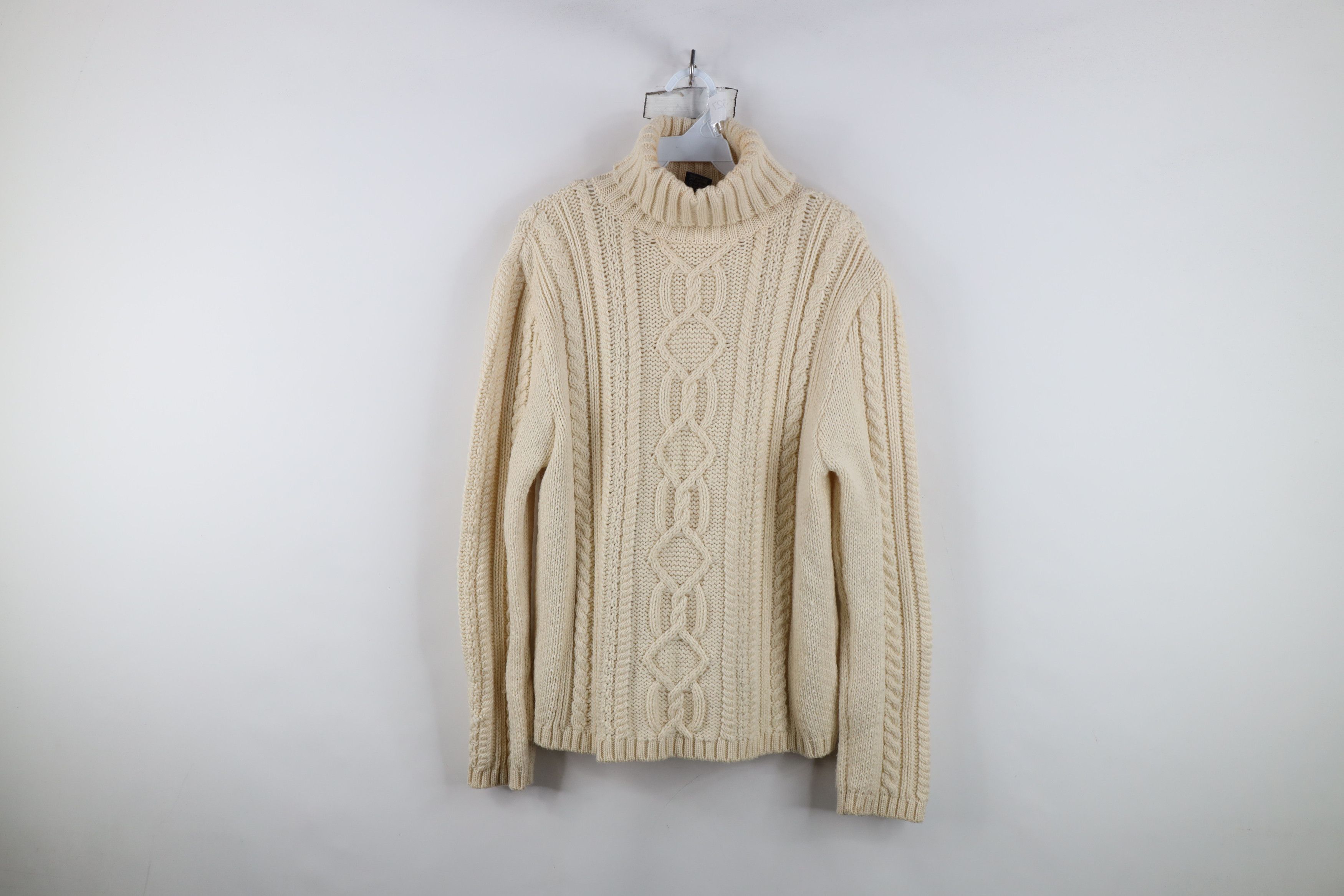 Vintage 90s Streetwear Knit Fisherman Turtleneck Sweater