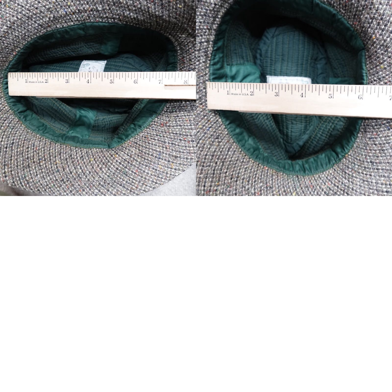 Vintage Millars Fedora Hat Gray Wool Tweed Birdseye Made in Ireland Mens One Size Cap Size ONE SIZE - 8 Thumbnail