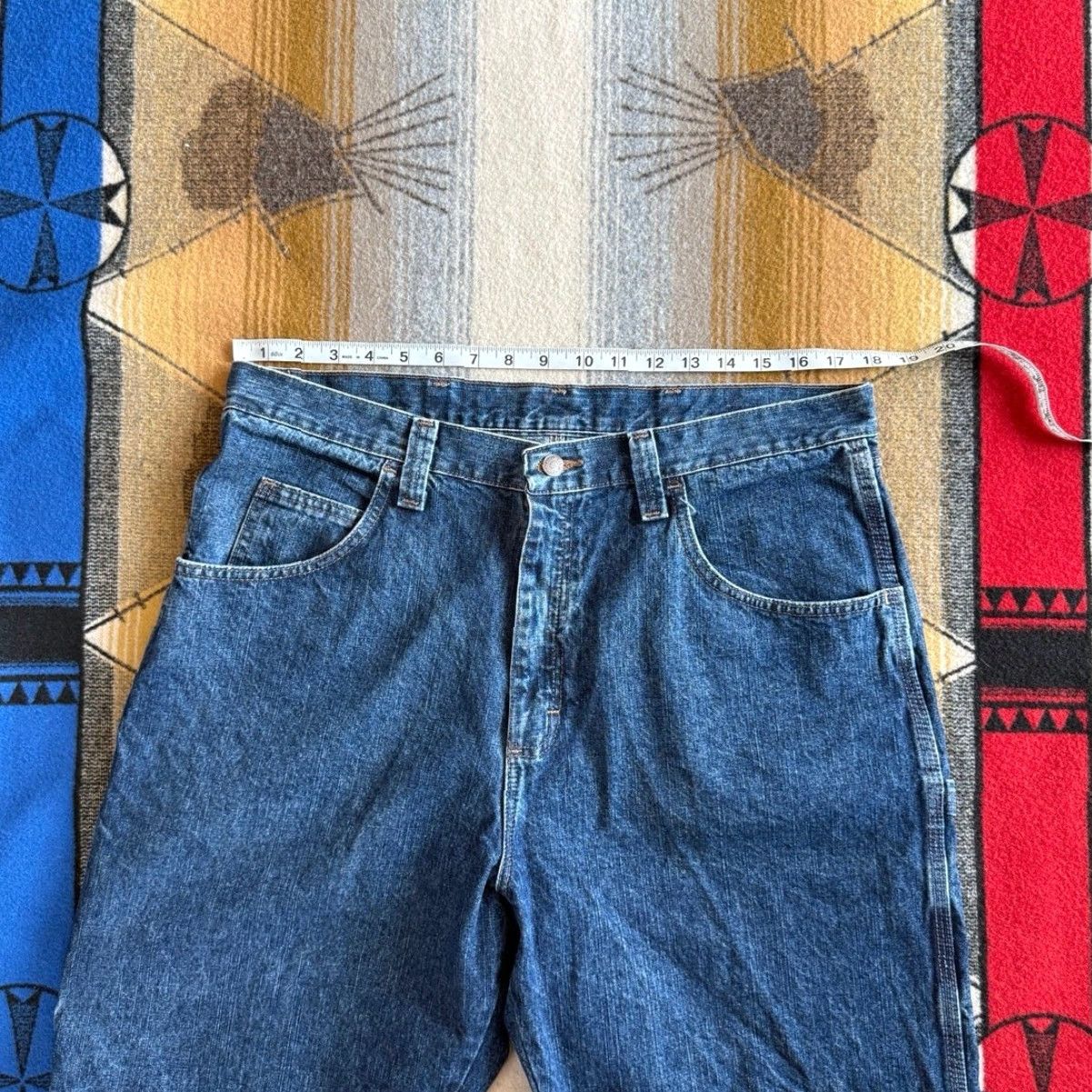 Wrangler VINTAGE Wrangler Denim Carpenter Short Jorts 36 Blue Men Regular Waist 36 Workwear 90s Y2K Grunge Skate Size US 36 / EU 52 - 5 Thumbnail