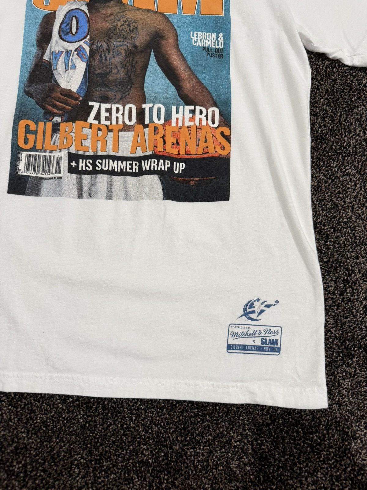 Mitchell & Ness Mitchell & Ness NBA Gilbert Arenas Agent Zero White T-Shirt Size US L / EU 52-54 / 3 - 6 Thumbnail
