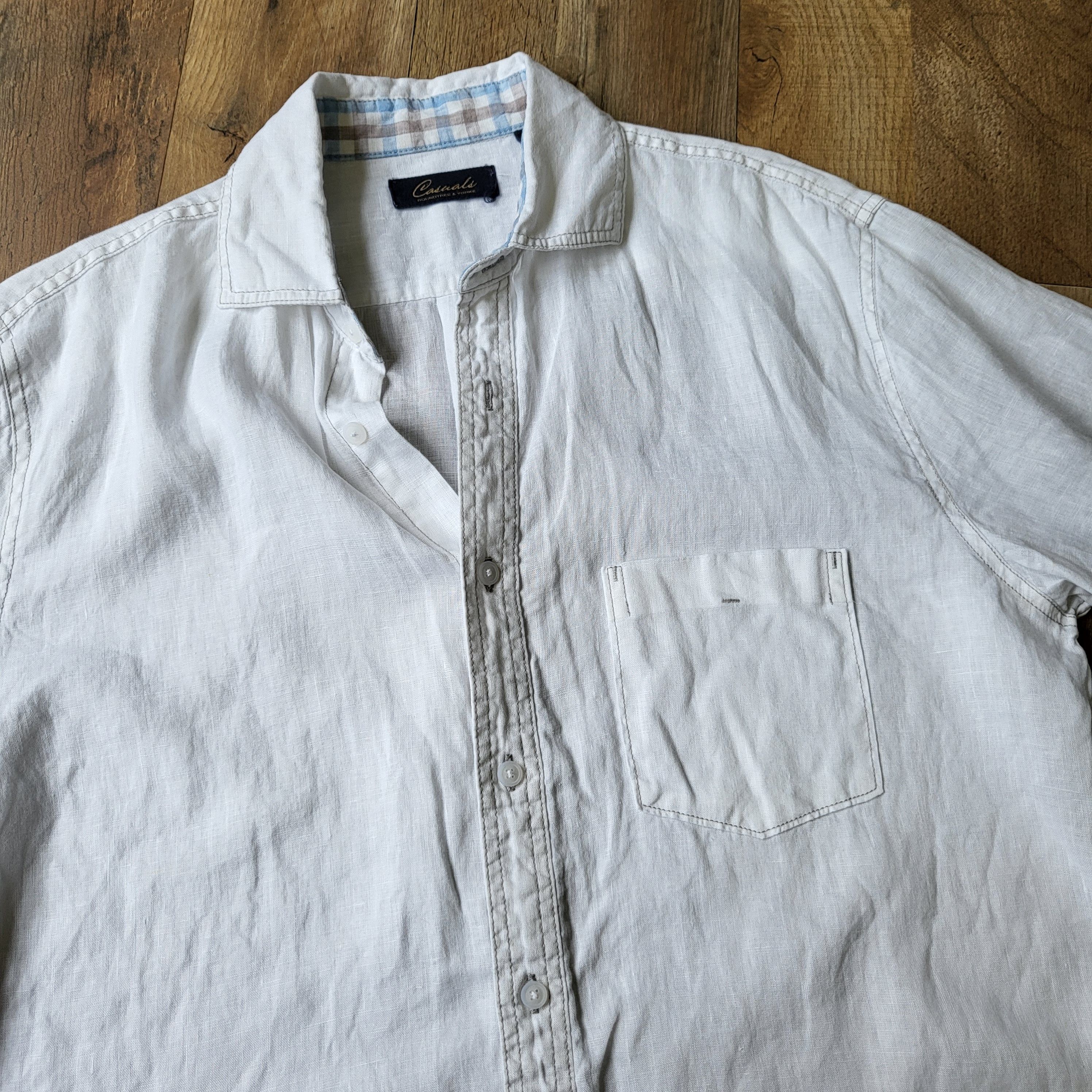 Roundtree & Yorke ROUNDTREE & YORKE Casual Linen Button Down Shirt Size US M / EU 48-50 / 2 - 4 Thumbnail