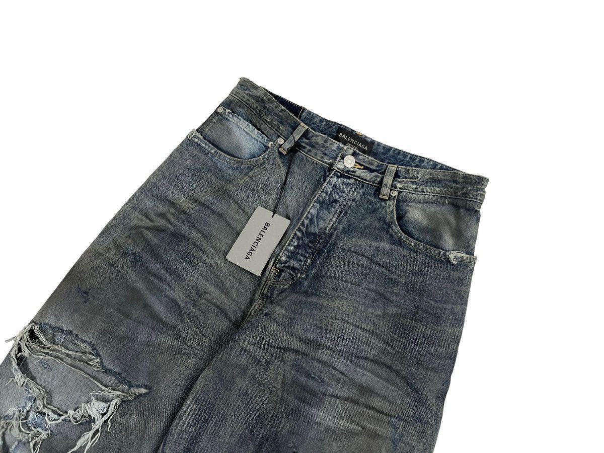 Balenciaga Balenciaga SS23 Mud Show Oil Spilled Destroyed Baggy Jeans Size US 32 / EU 48 - 3 Thumbnail