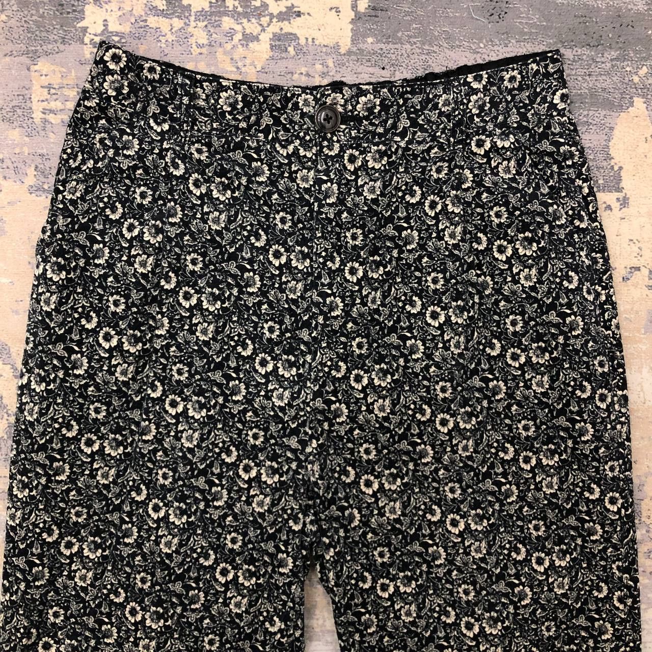 Japanese Brand P154 VTG JAPAN FLOWER FULLPRINT SKINNY PANTS Size 29" - 3 Thumbnail