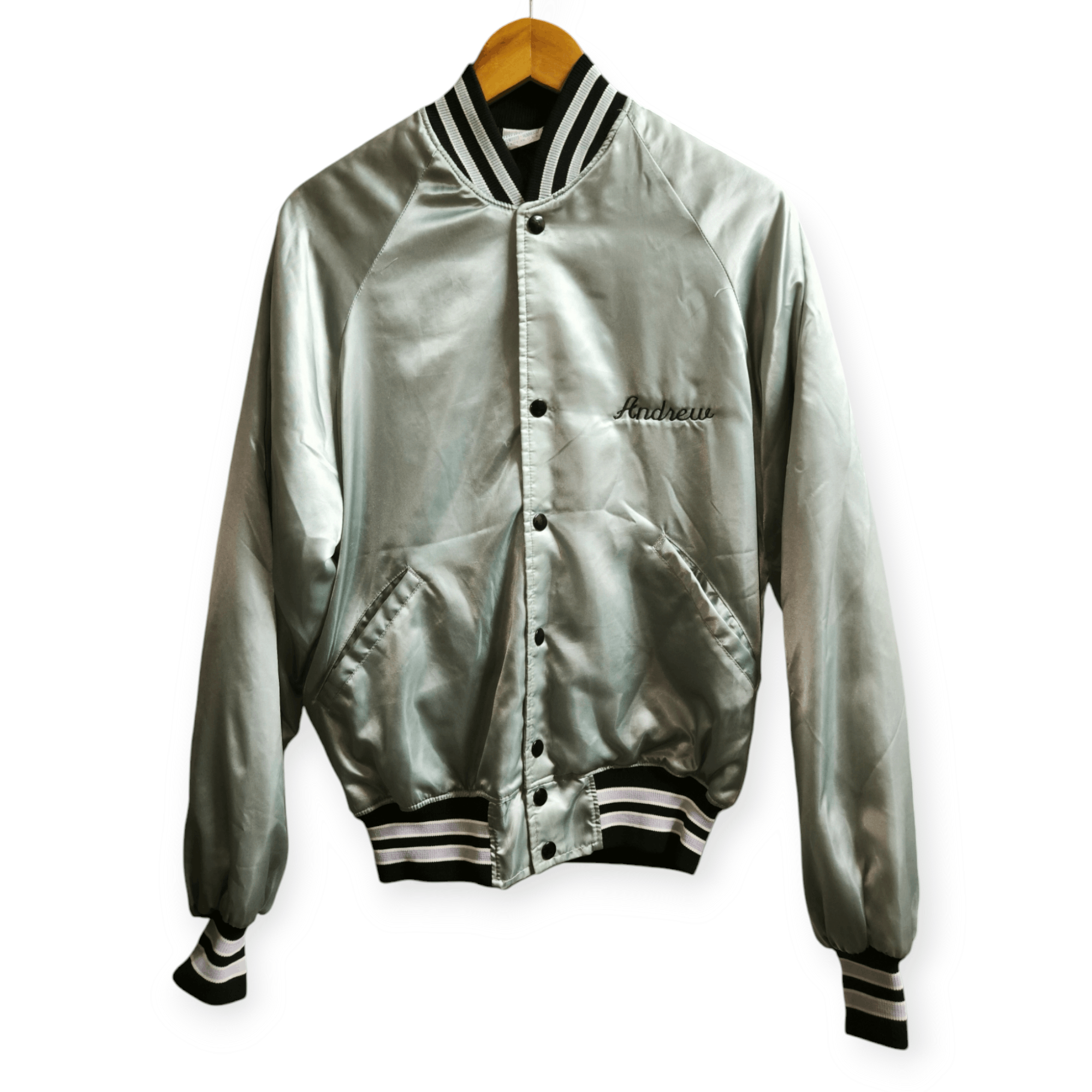 Howe × Vintage 80s Denville Tornados Satin Bomber Jacket Size US M / EU 48-50 / 2 - 1 Thumbnail