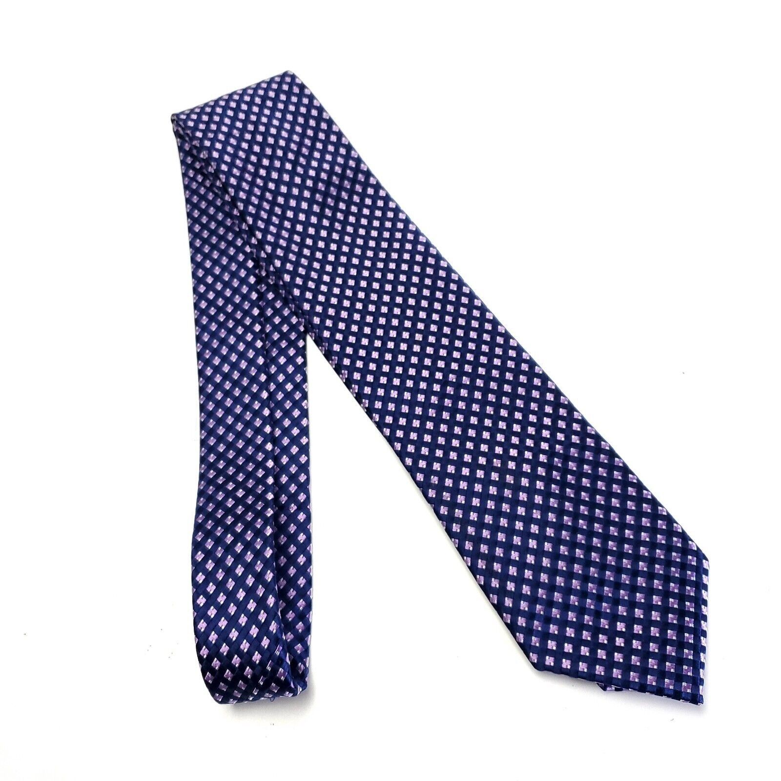 Michael Kors Michael Kors Blue Pink Woven Geometric Silk Tie Size ONE SIZE - 6 Thumbnail