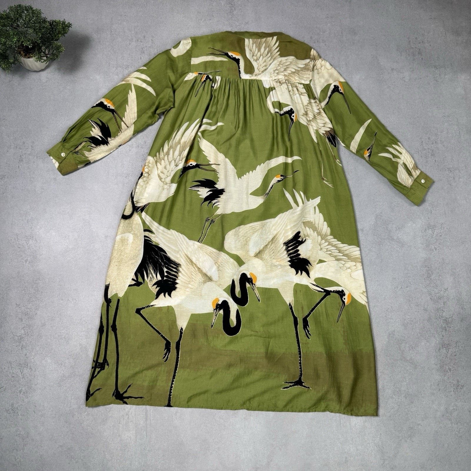 Vintage ONE HUNDRED STARS Stork Duster Coat in Green One Size Size ONE SIZE - 15 Thumbnail