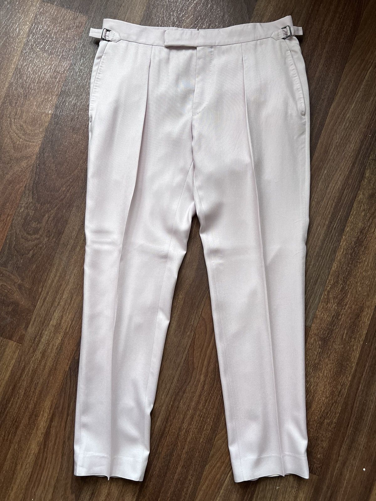 Tom Ford 3K silk/rayon single-pleat trousers, IT52, worn x 4 Size US 36 / EU 52 - 2 Thumbnail