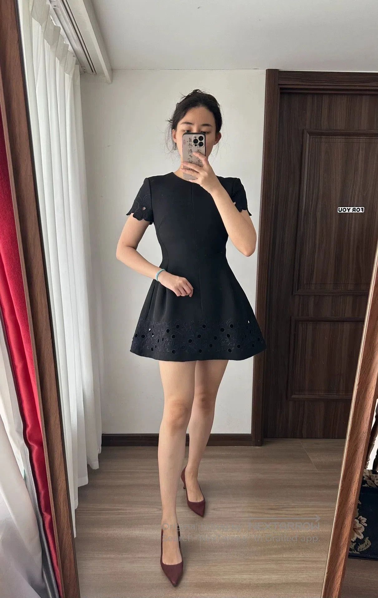 Dior dior black dress with intricate embroidery. Size US 27 - 2 Thumbnail