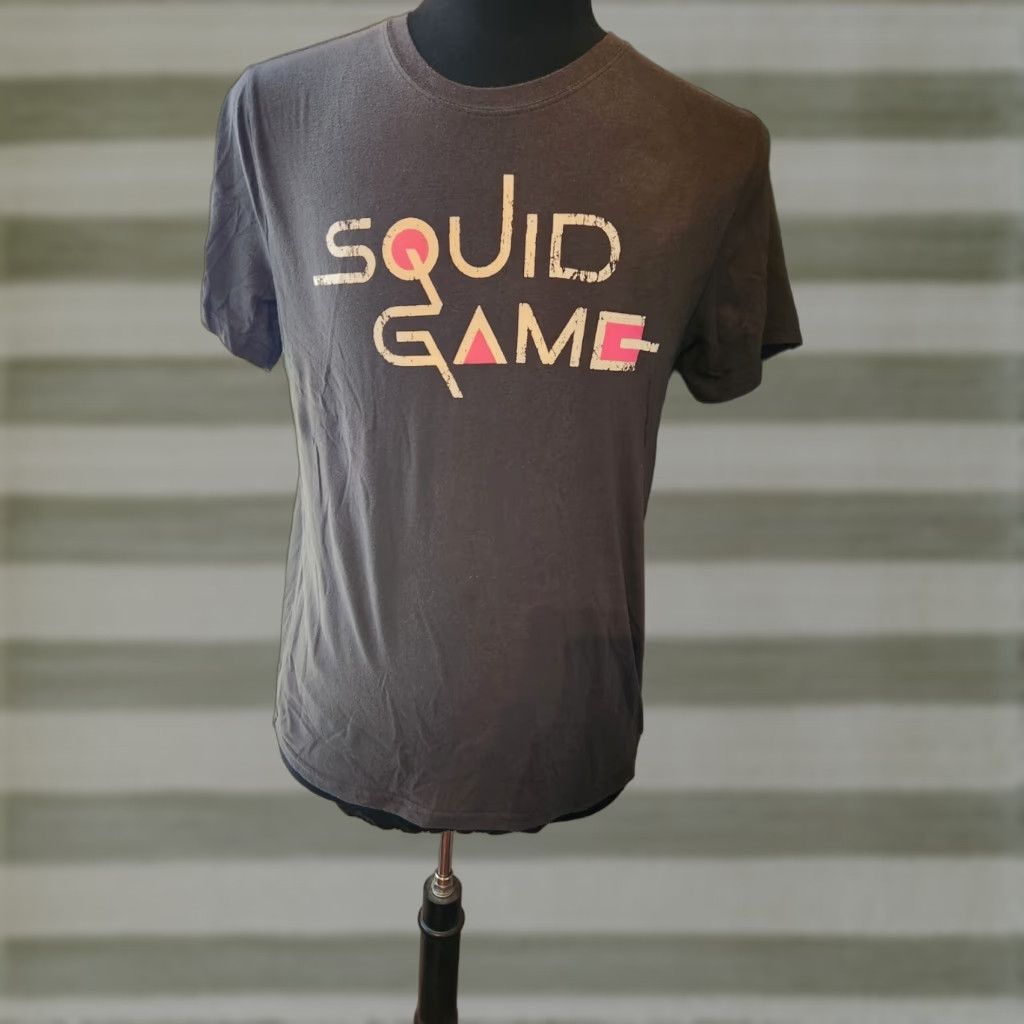 Vintage Netflix Squid Game Cotton Black Short Sleeve T-Shirt Unisex Medium Size US M / EU 48-50 / 2 - 1 Thumbnail