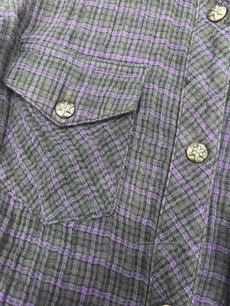 Chrome Hearts CHROME HEARTS Purple Patchwork Cross Long Sleeve Shirt Size US XS / EU 42 / 0 - 3 Thumbnail