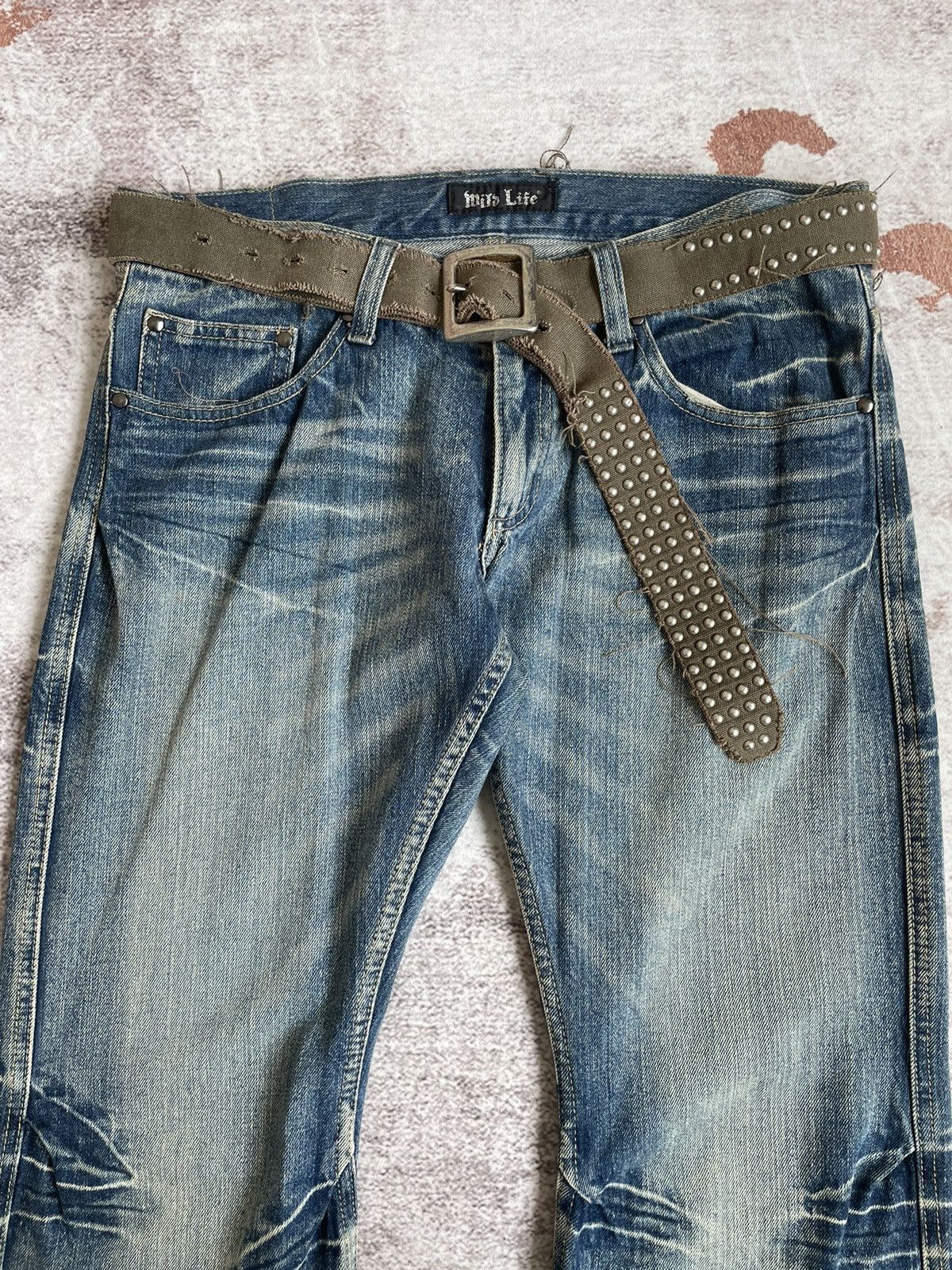 Japanese Brand Vintage Wild Life LGB Style Denim Pants Size US 33 - 3 Thumbnail