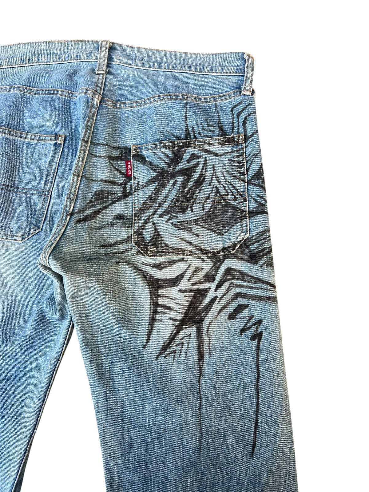 Shellac Vintage 90s Ozone Rocks Japan Fade Aging Stains Jeans Size US 32 / EU 48 - 12 Thumbnail